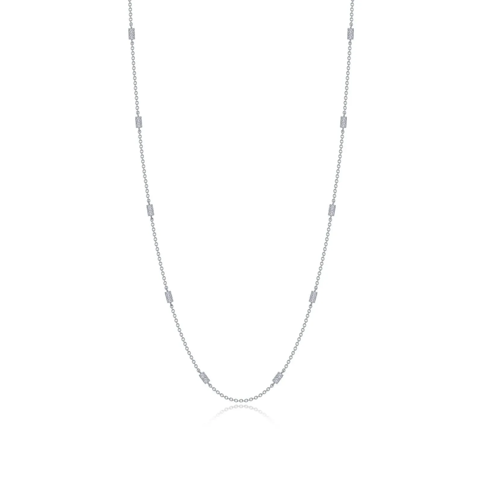 0.6 CTW Adjustable Station Necklace