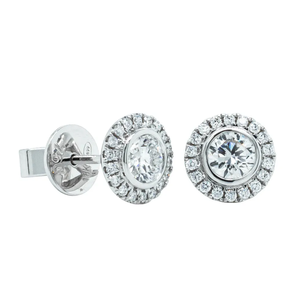 18ct White Gold .81ct Diamond Isla Earrings