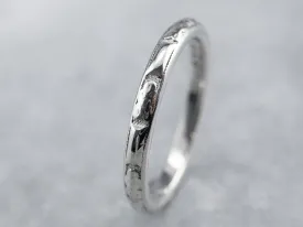 1930's Platinum Line Pattern Band