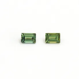 3x2mm Dark Green Australian Sapphire Baguettes