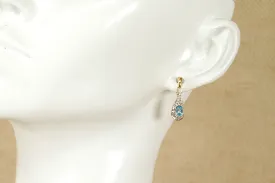 9ct Gold Blue Spinel Earrings