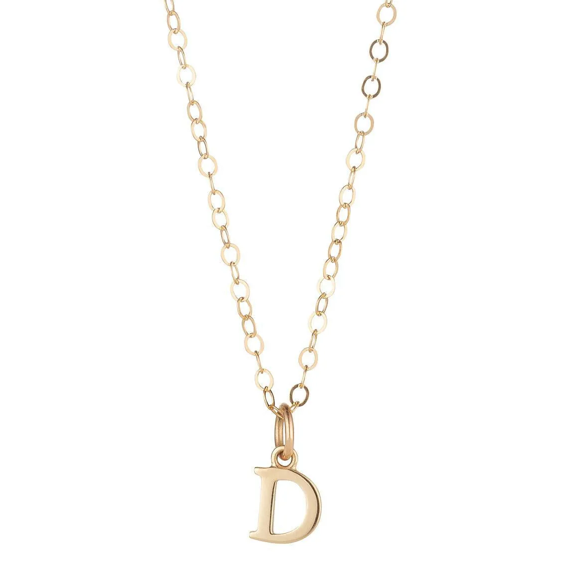 9kt Gold Initial Pendant Necklace (A to Z)