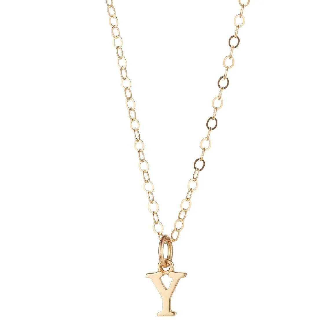 9kt Gold Initial Pendant Necklace (A to Z)