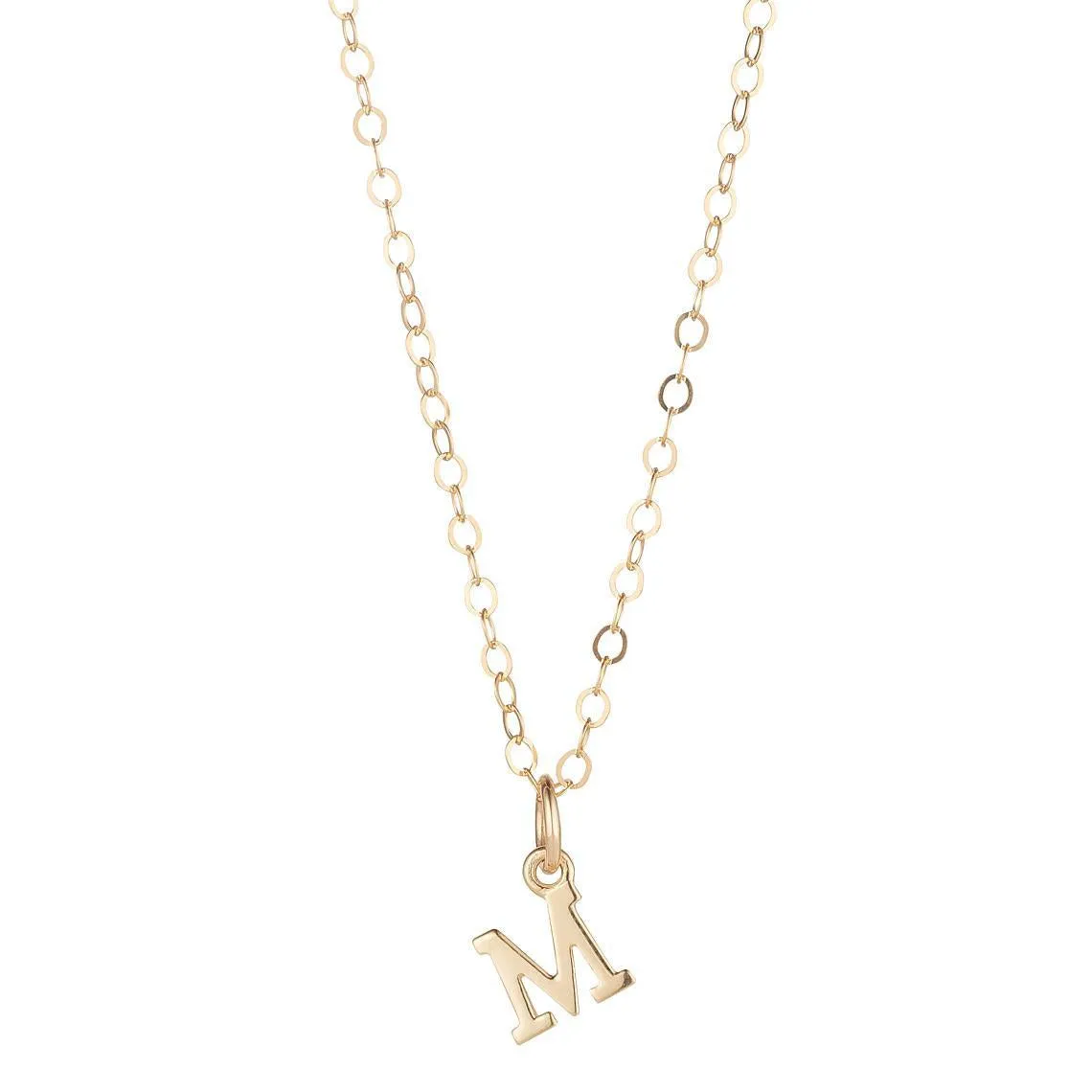 9kt Gold Initial Pendant Necklace (A to Z)