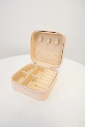 All Together Now Peach Travel Jewelry Case