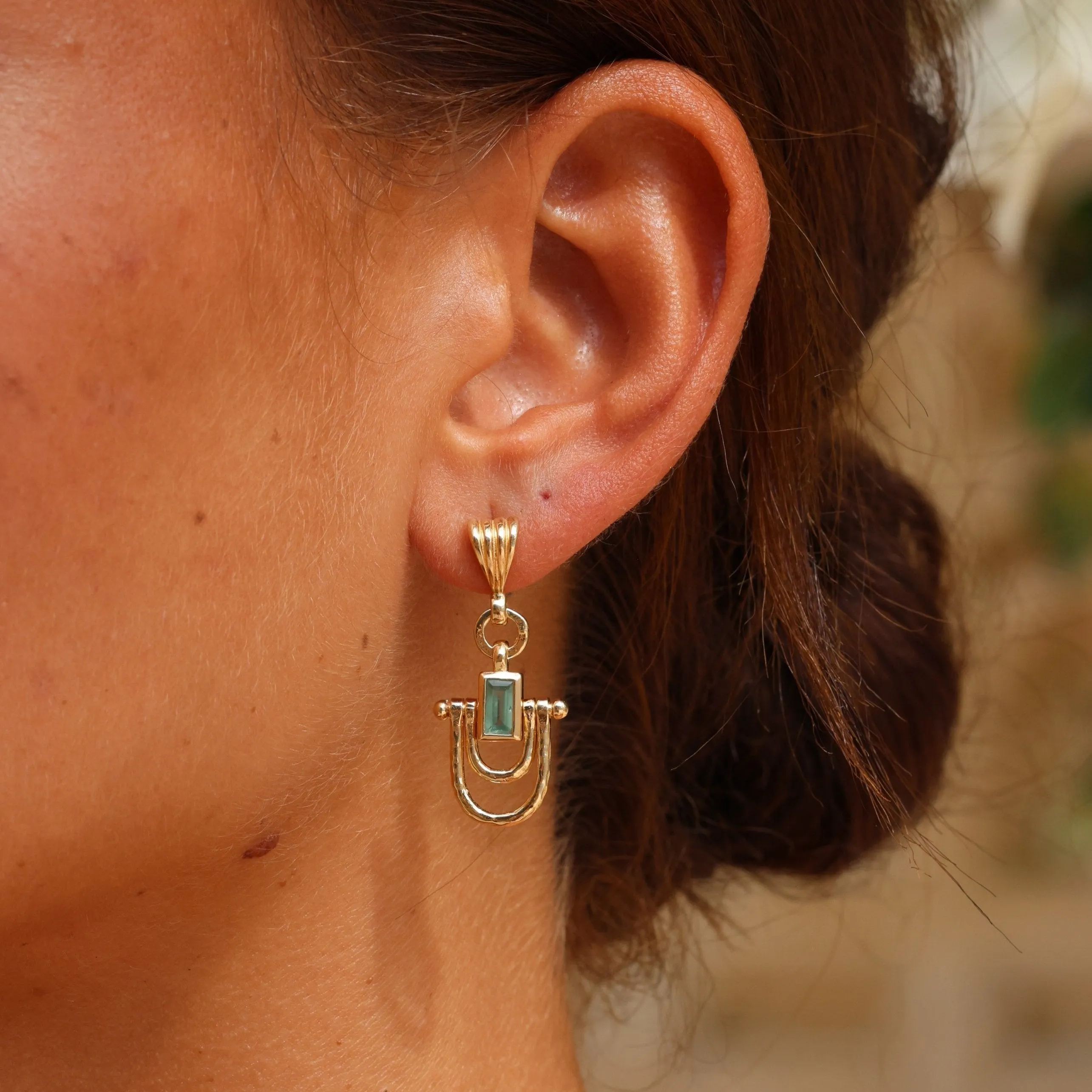 Allegra Apatite Gold Earrings