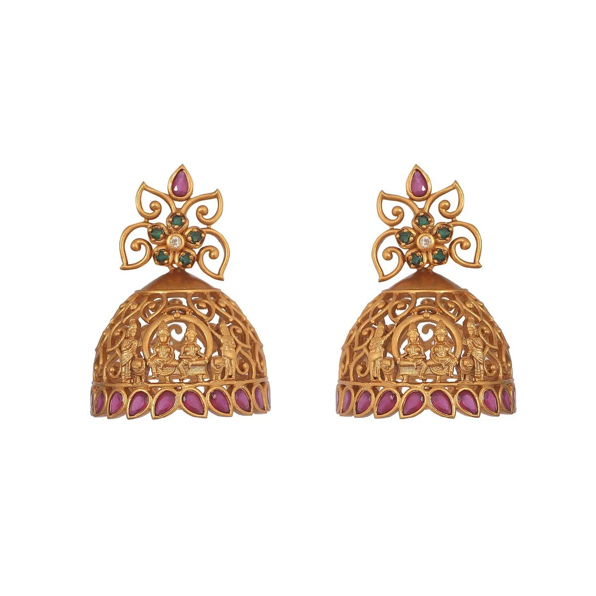 Antique Gold Plated Laasya Choker Earrings Set