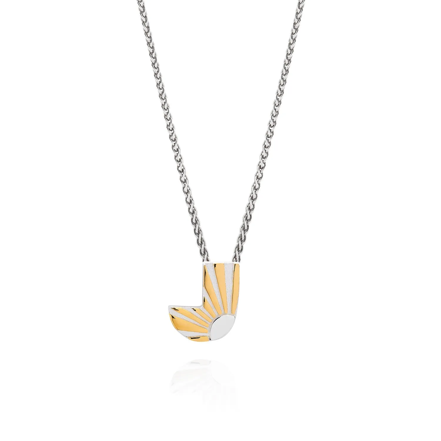 Art Deco Ray Initial Necklace by Yasmin Everley