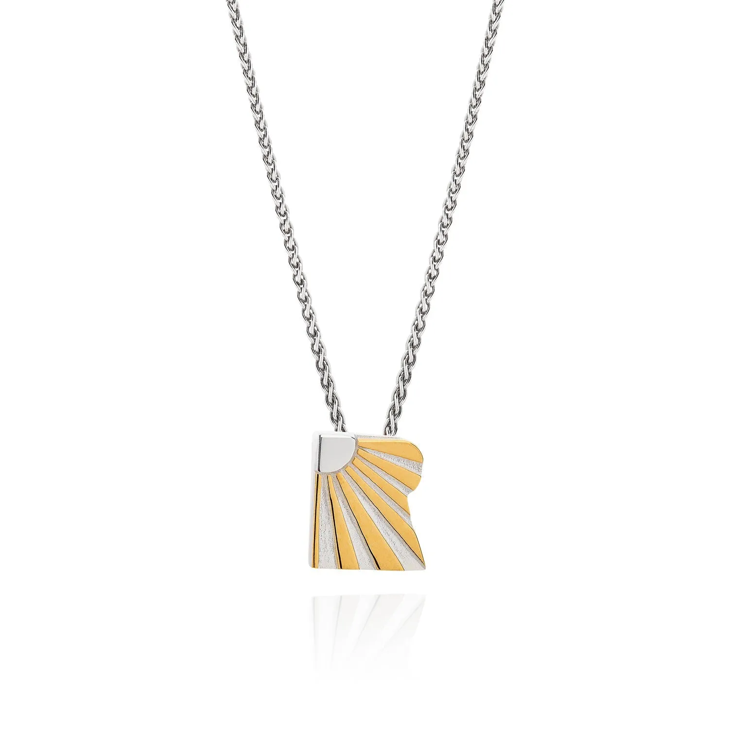 Art Deco Ray Initial Necklace by Yasmin Everley