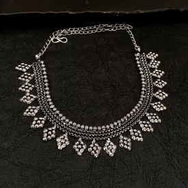 Bhavi Jewel Oxidised Plated Necklace