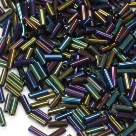 Black 6.6mm Bugle Rainbow - Pack of 50g