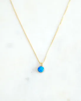 Blue Opal Lilly Necklace