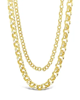 Bold Layered Rolo Chain Necklace