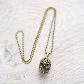 Brass Skull Impermanence Necklace