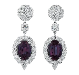 Brazilian Alexandrite Earrings, 9.04 Carats