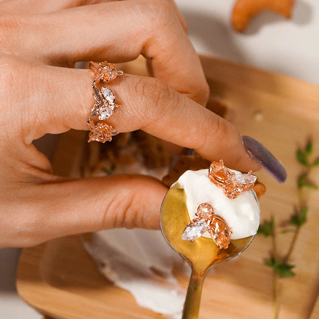 Butterfly Earrings [Caramel Biscuit]