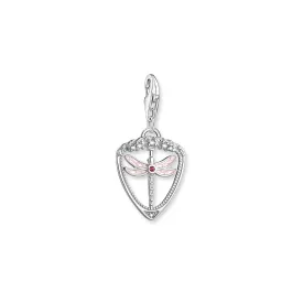 CHARM CLUB STERLING SILVER DRAGONFLY ROTATING EMBLEM CHARM