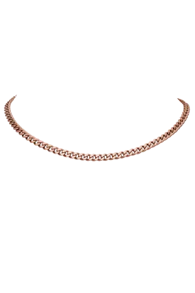 Curb Necklace 14K Rose Gold Plated