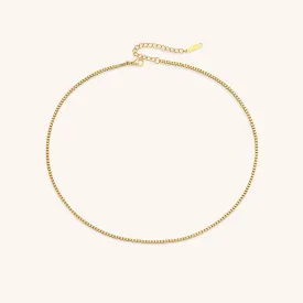 Danica Box Chain Gold Necklace