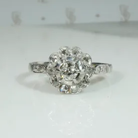 Delightful Old Mine & Rose Cut Diamond Platinum Ring