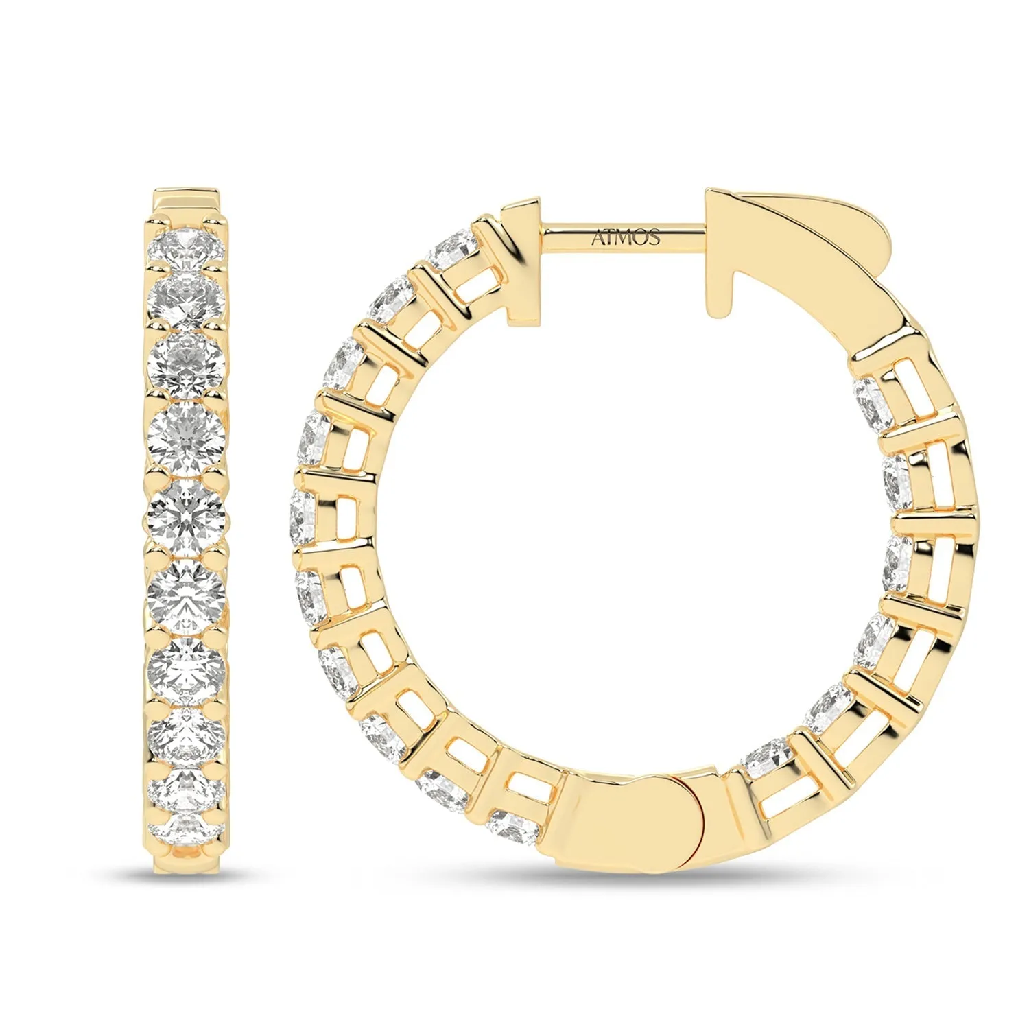 Diamond Charming Hoops