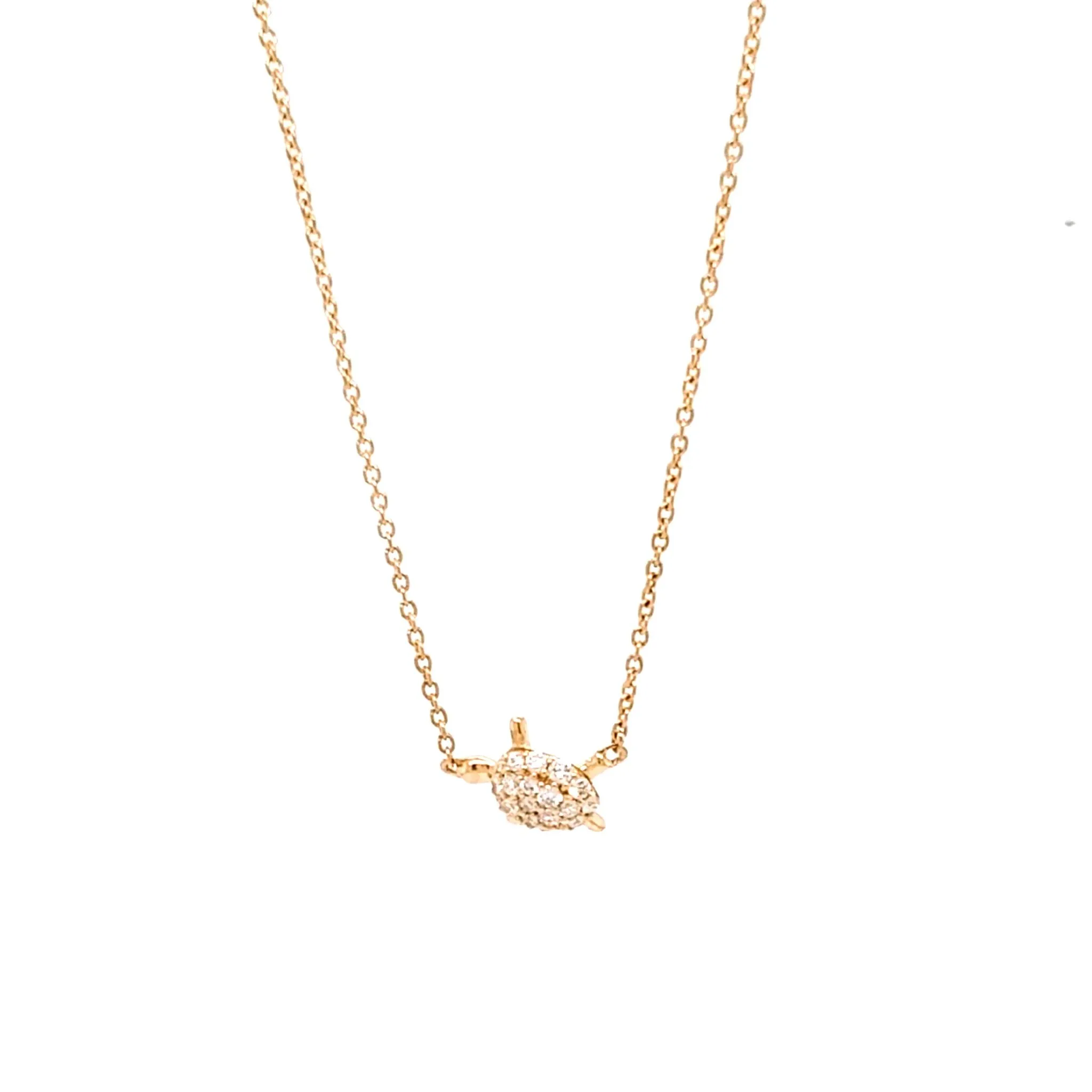 Diamond Critter Turtle "Luck" Necklace