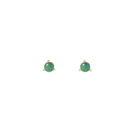 Element Studs | Gold & Emerald