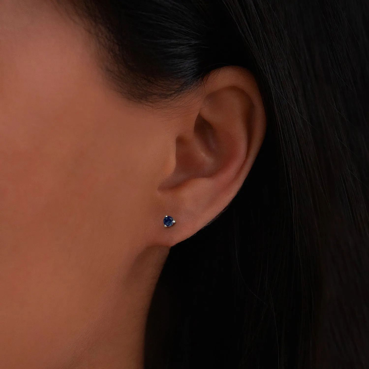 Element Studs | Silver & Sapphire