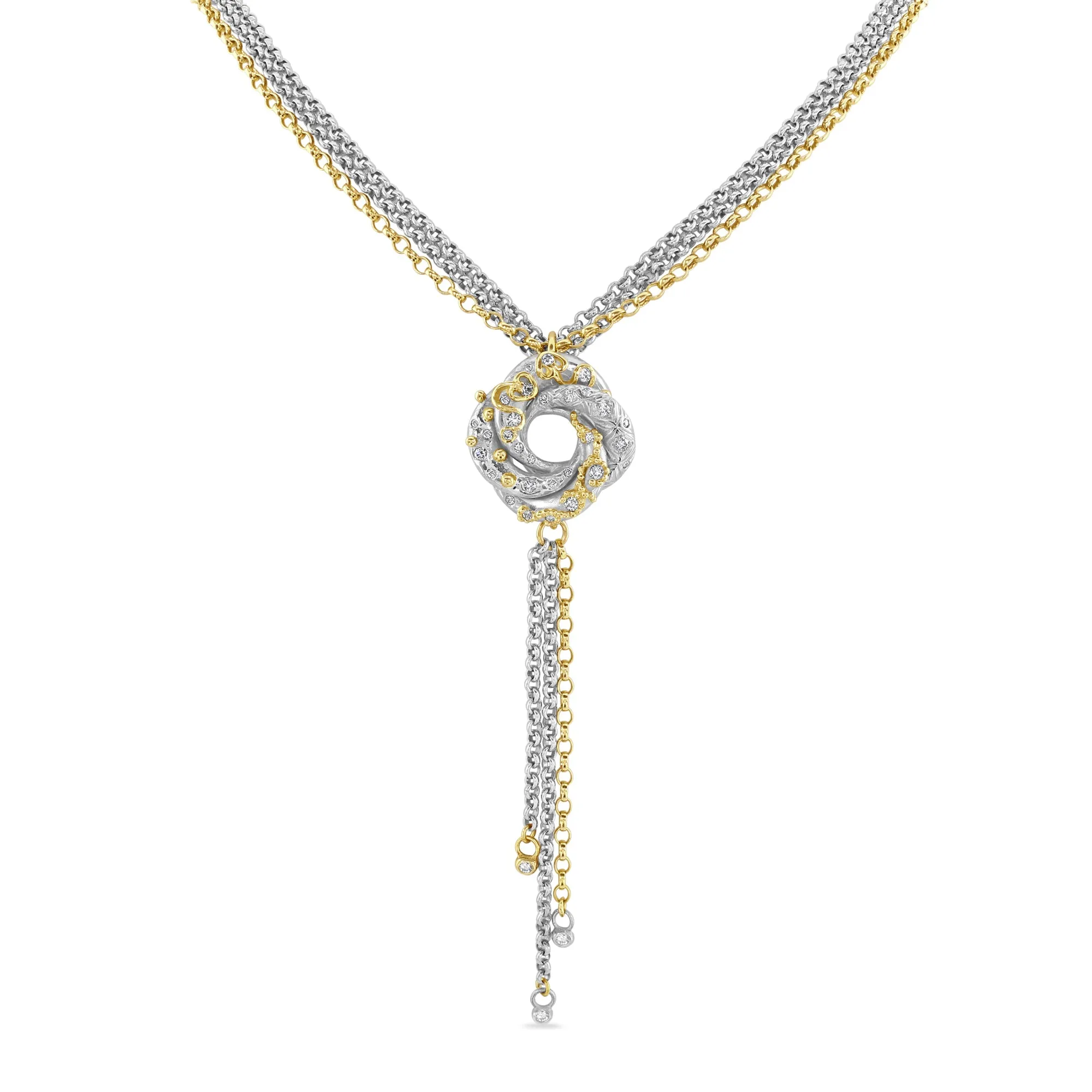 Gold & Diamond Algerian Loveknot Necklace