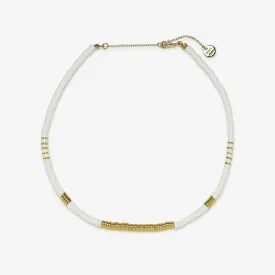 Gold & White Pisa Choker