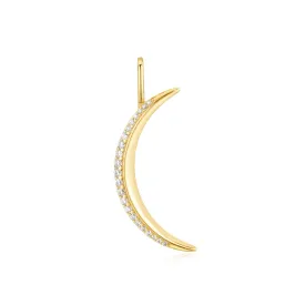 Gold Moon Pave Charm