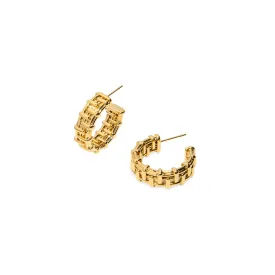 GOLDEN LADDER BOLD HOOPS