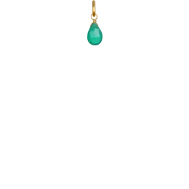 Green Onyx Briolette- May Birthstone