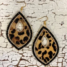 Hear Me Roar Leopard Water Drop Earrings