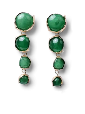 Inga Green Drop Earrings