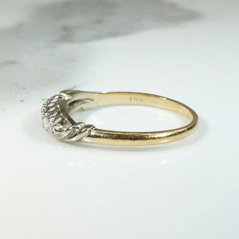 Jaunty Seven Diamond Two-Tone Gold Band