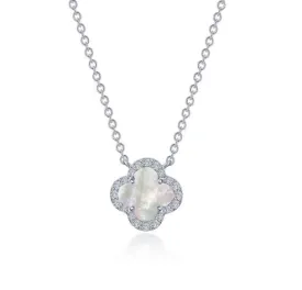 Lafonn Mother of Pearl Clover Necklace