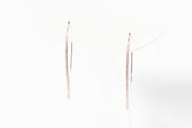 Lafonn Sterling Silver with Rose Gold Plate Open Hoop Earrings