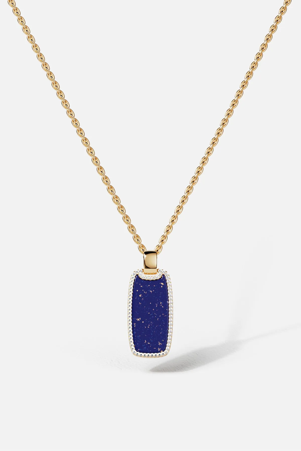 Lapis Lazuli Medal Chain Necklace