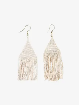 Lexie Fringe Earrings Cream