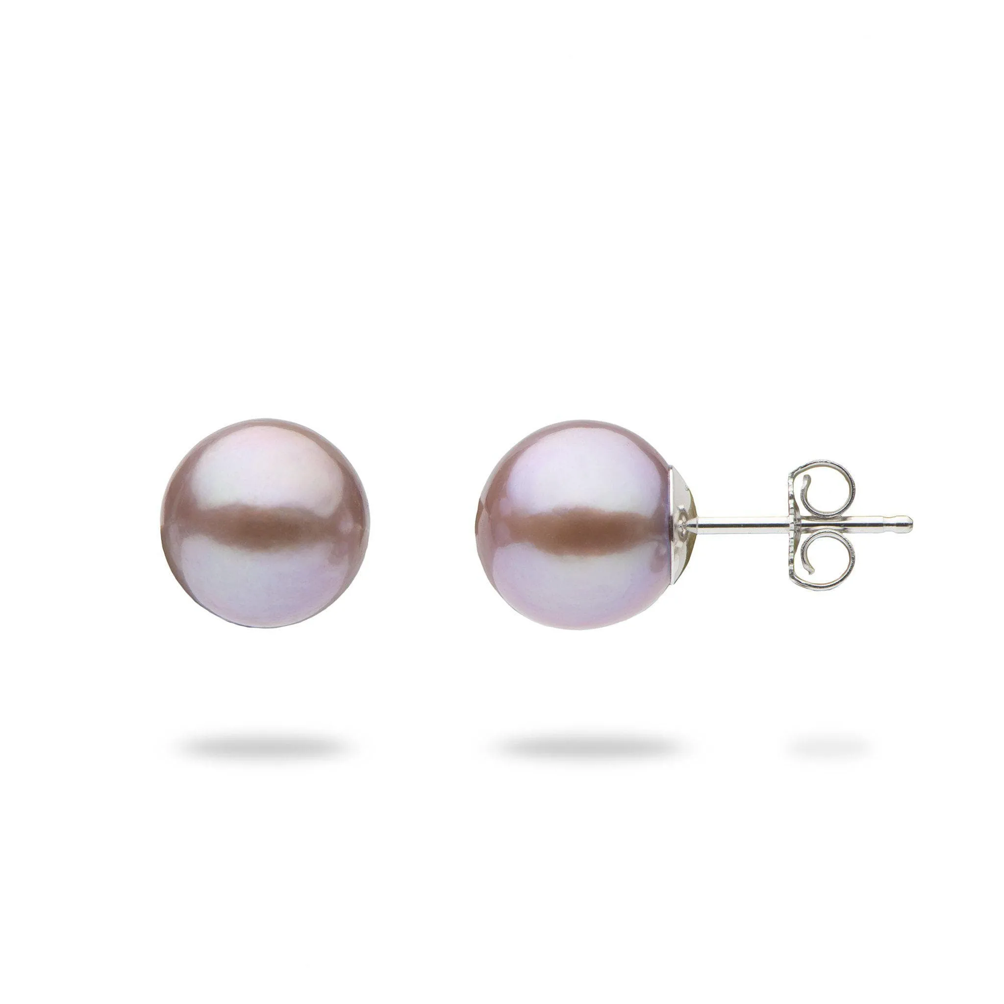 Lilac Freshwater Pearl in White Gold - 9-10mm