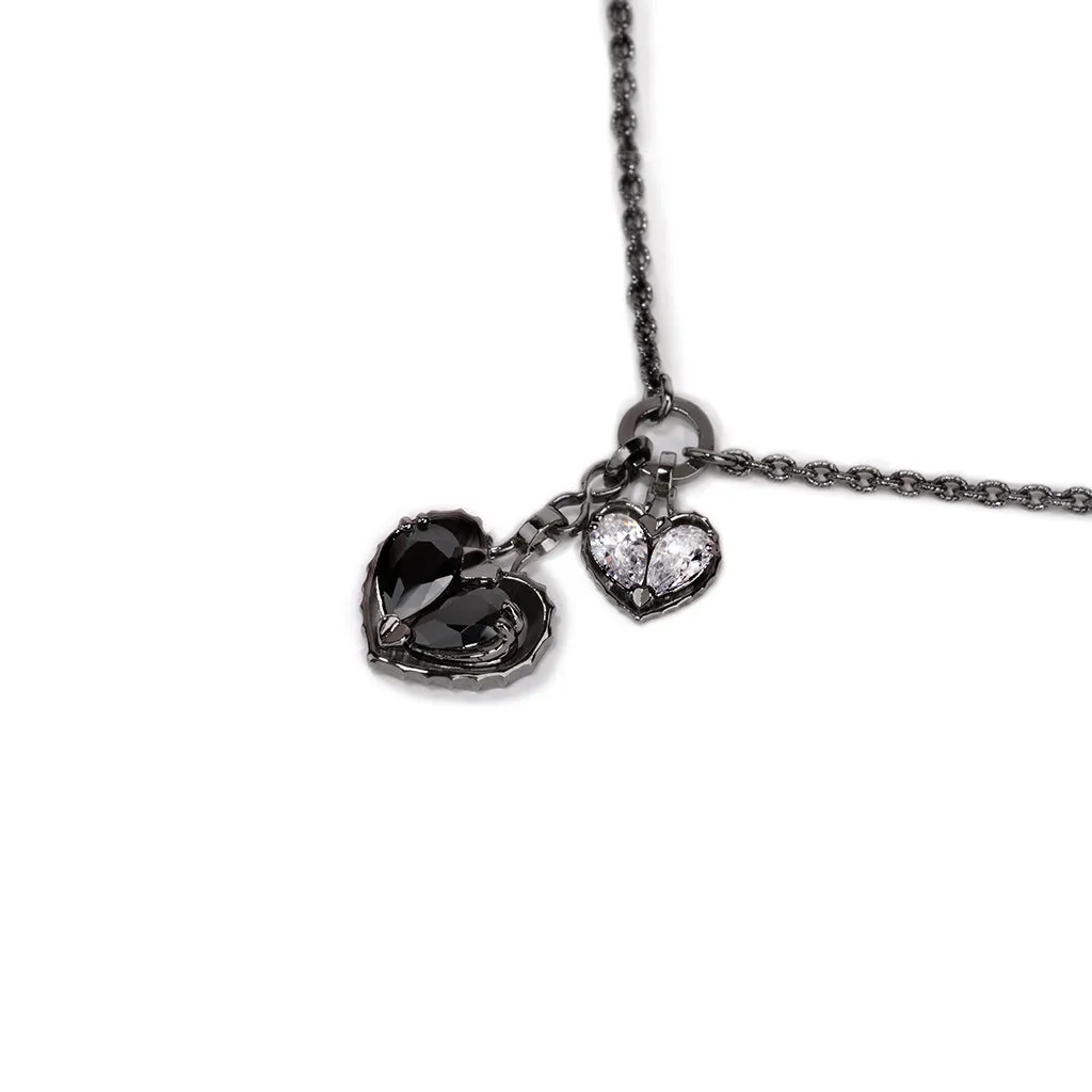 Love Song No.2 Necklace [Black gems/Black gold]