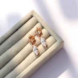 Mini Gems Earrings [Champagne color]