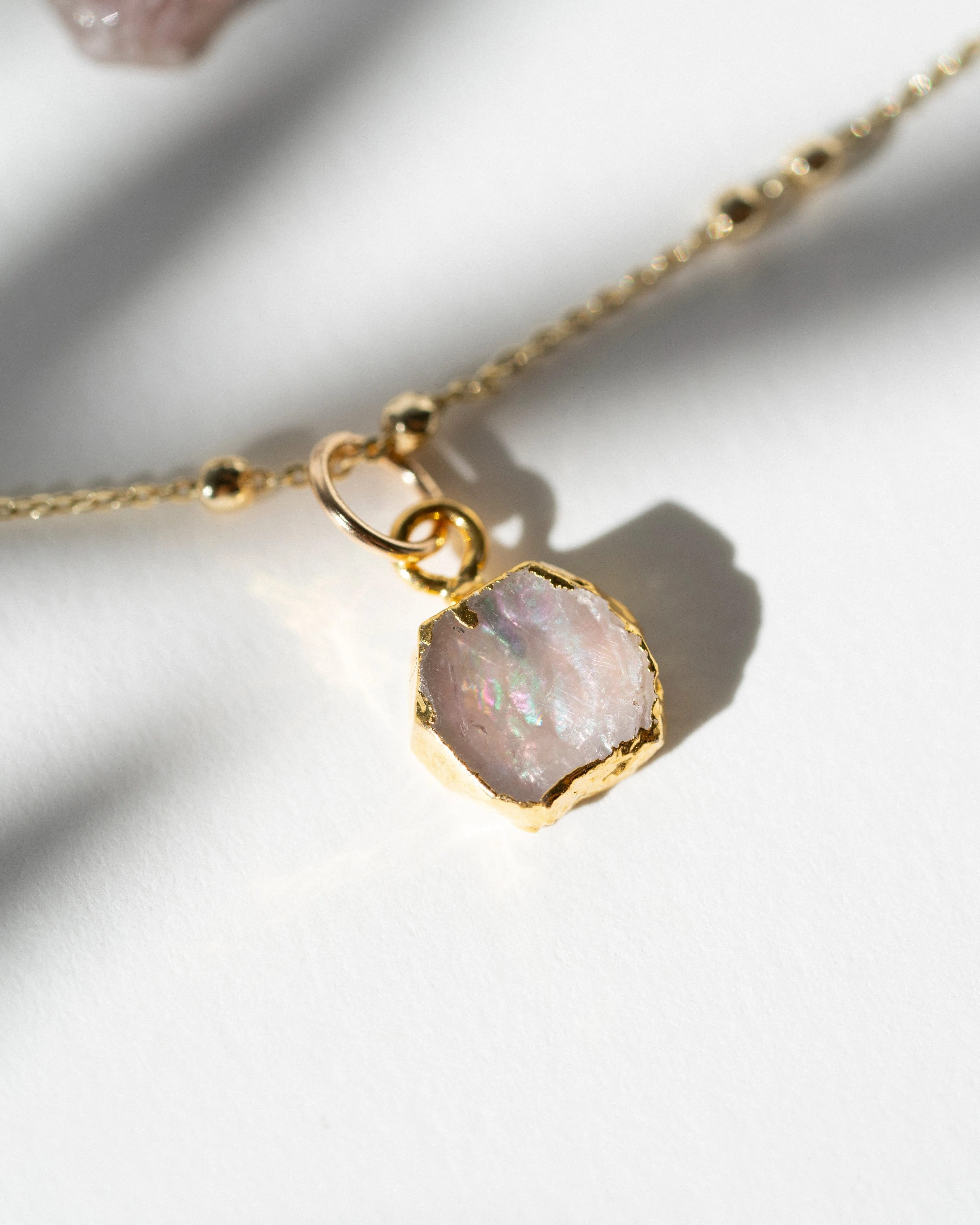 October | Rose Quartz Necklace