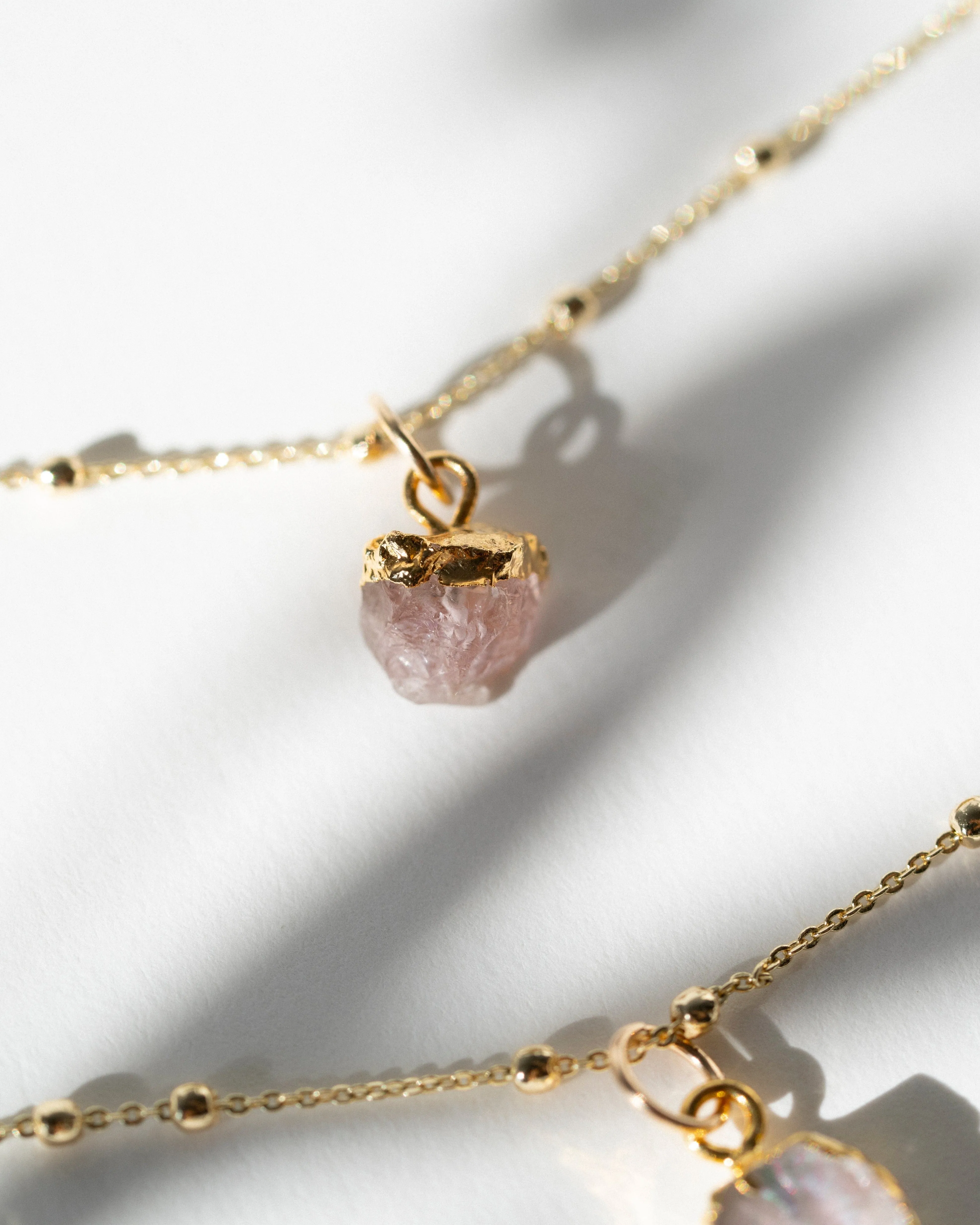 October | Rose Quartz Necklace