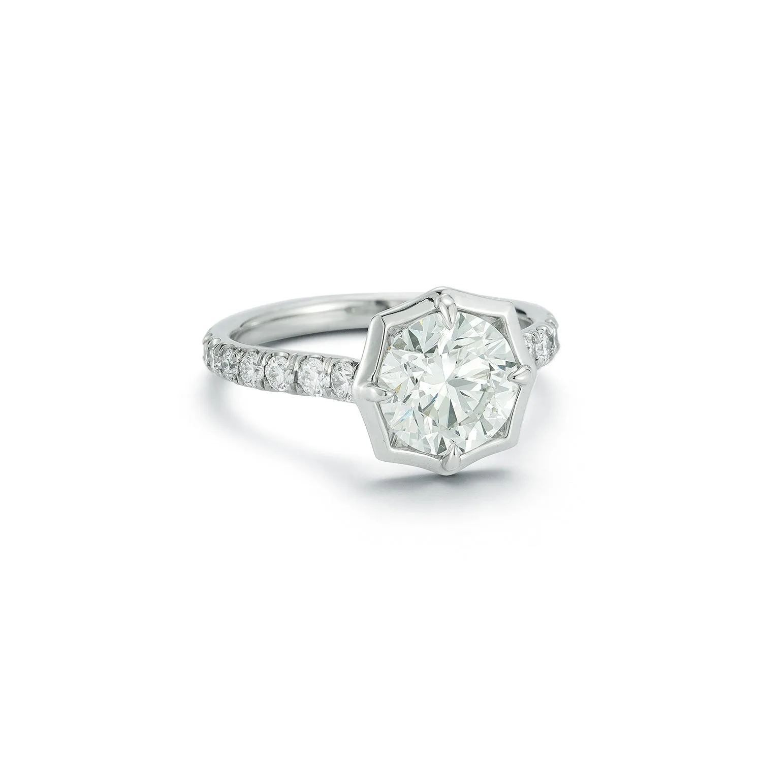 Pave Clara Solitaire Ring