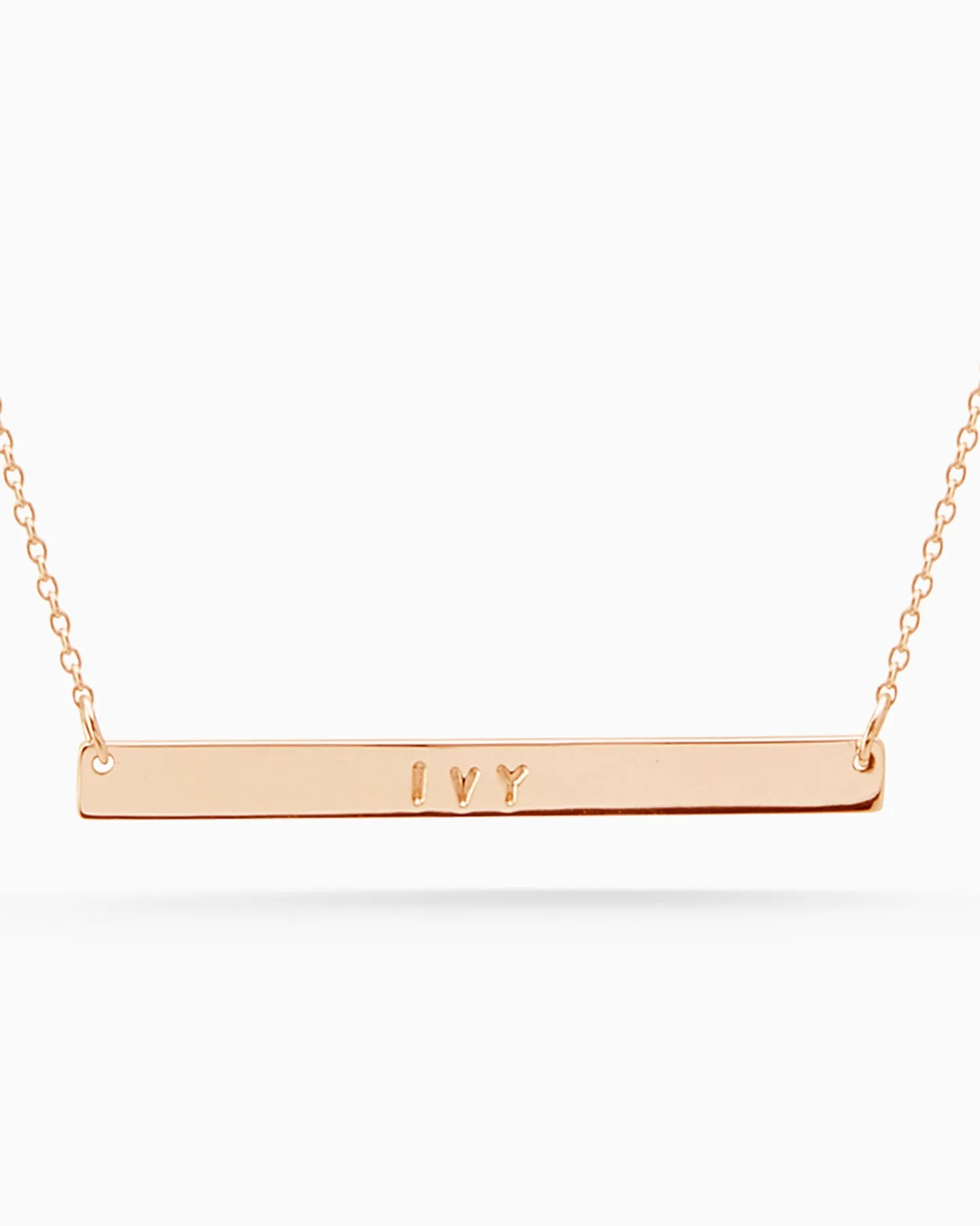 Personalised Tag Necklace | Solid Rose Gold