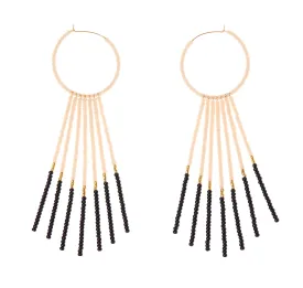 Porcupine Earrings - PINK/BLACK/GOLD