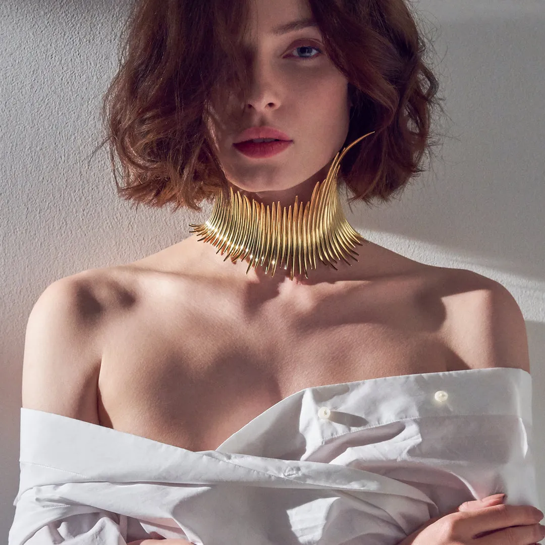 Quill Statement Choker - Yellow Gold Vermeil