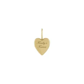 "Family is Forever" Engraved Heart Pendant